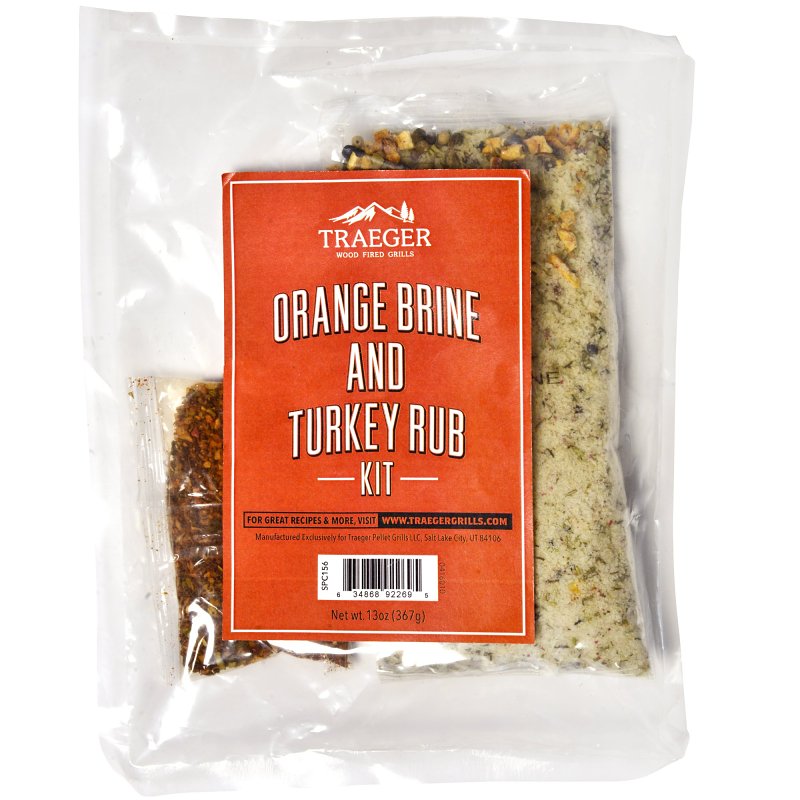 Traeger SPC206 Brine and Rub Kit, Orange, 13 oz Bag