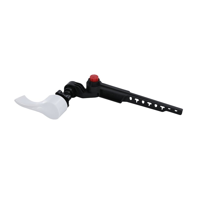 Danco 12064 Lever Replacement Handle, Angled, Front, Side Mounting, 9-3/4 in L Flush Arm, Plastic, Brushed Nickel