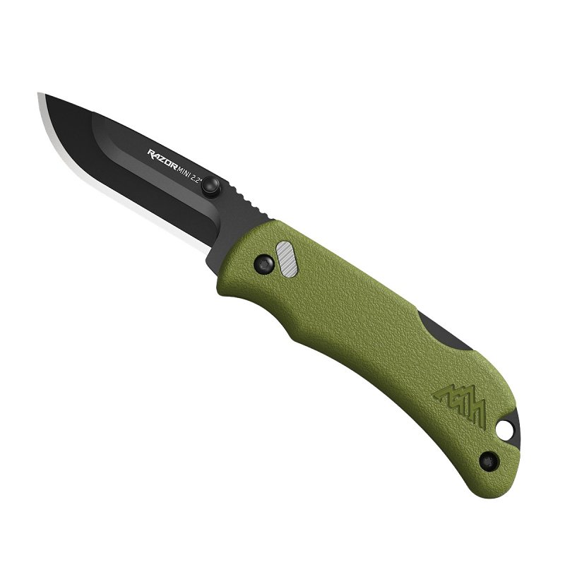 Outdoor Edge RAZORMINI RMB22-2C Replaceable Blade Carry Knife, Stainless Steel Blade, Orange Handle