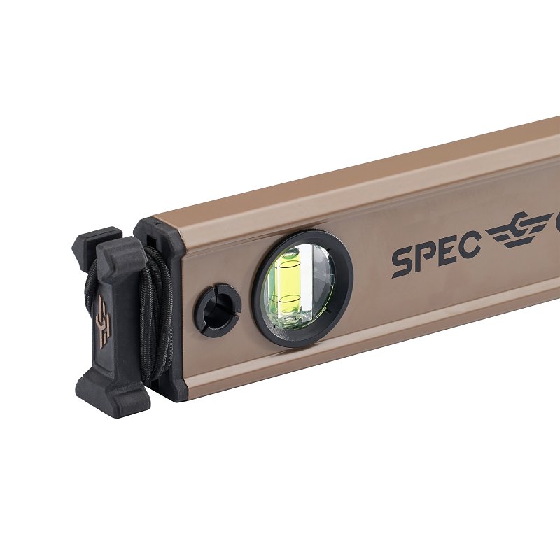 Spec Ops SPEC-LEVEL24 Box Beam Level, 24 in L, 3-Vial, Aluminum, Black/Flat Dark Earth