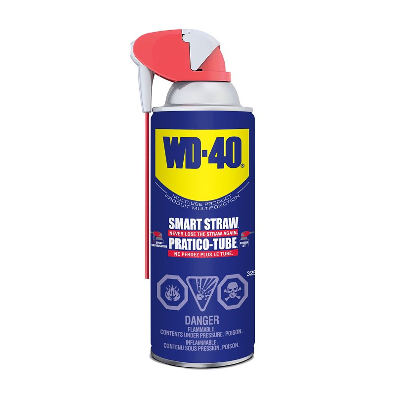 WD-40 2272 Multi-Use Lubricant with Smart Straw, Mild Petroleum, Light Green to Amber, 12 oz, Aerosol Can