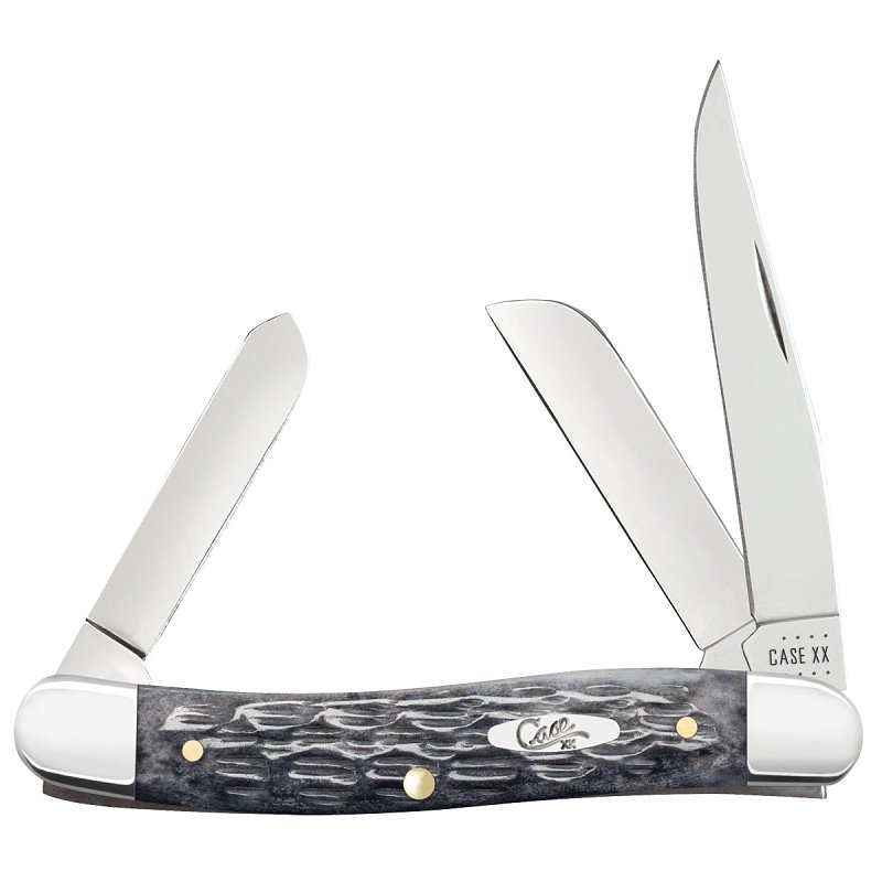 Case XX Pocket Worn Series 58413 Medium Stockman Pocket Knife, 2.57, 1.88, 1.7 in L Blade, Chrome Vanadium Steel Blade