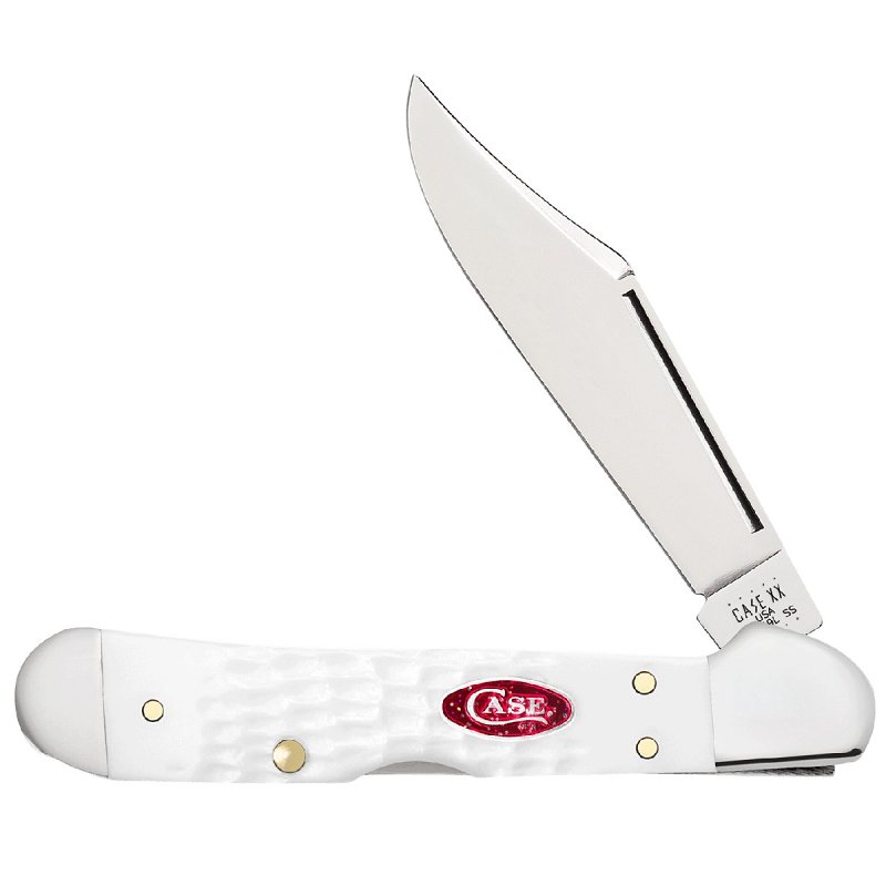 Case XX SparXX Series 60185 Pocket Knife, 2.72 in L Blade, Tru-Sharp Stainless Steel Blade, Jigged Handle, White Handle