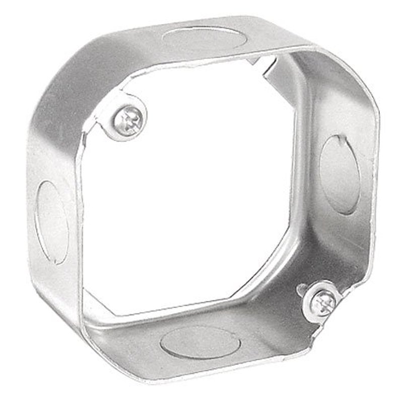 Southwire 55151-S-UPC Extension Ring, 1-1/2 in L, 4 in W, 9-Knockout, Steel, Silver, Galvanized