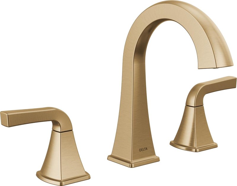 Delta Knoxville Series 35854LF-CZ Widespread Bathroom Faucet, 1.2 gpm, 2-Handle, 3-Faucet Hole, Metal