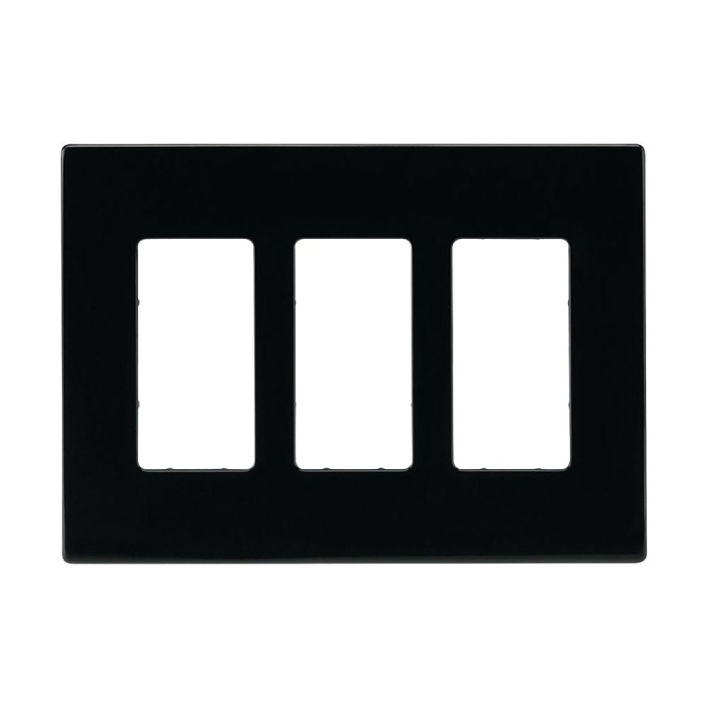 Eaton PJS263BK Wallplate, 4.87 in L, 6-3/4 in W, 3-Gang, Polycarbonate, Black