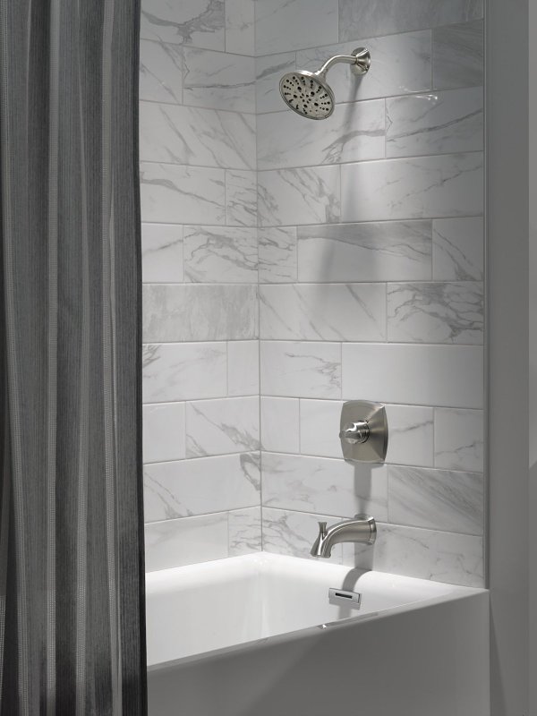 Delta SANDOVER Monitor 14 144748-SP Series Tub and Shower Trim Set, Spotshield Brushed Nickel, 1.75 gpm Showerhead