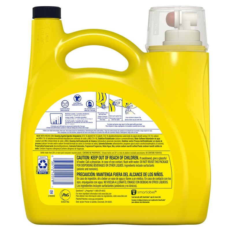 Tide 12078 Laundry Detergent, 117 fl-oz, Liquid, Simply Clean and Fresh