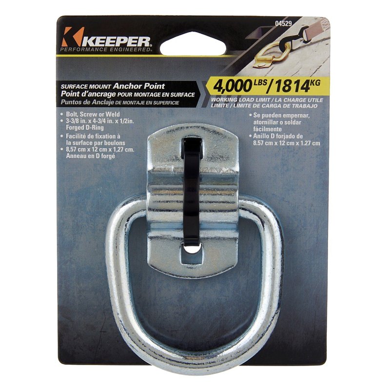 Keeper 04529 Anchor Point Wire Ring, Heavy-Duty, Steel