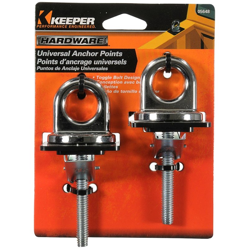 Keeper 05648 Anchor Point, Premium, Universal, Steel, Chrome