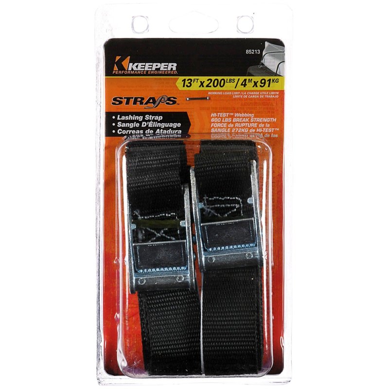 Keeper 85213 Lashing Strap, Fully Adjustable, Red