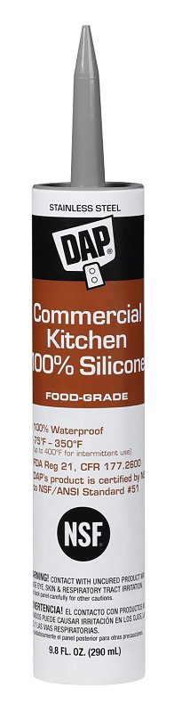 DAP 08660 Silicone Sealant, -75 to 350 deg F, 9.8 oz Cartridge