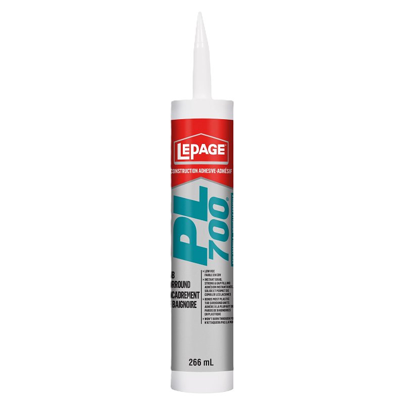 LePage 2954618 Tub Surround Adhesive, Tan, 266 mL Cartridge