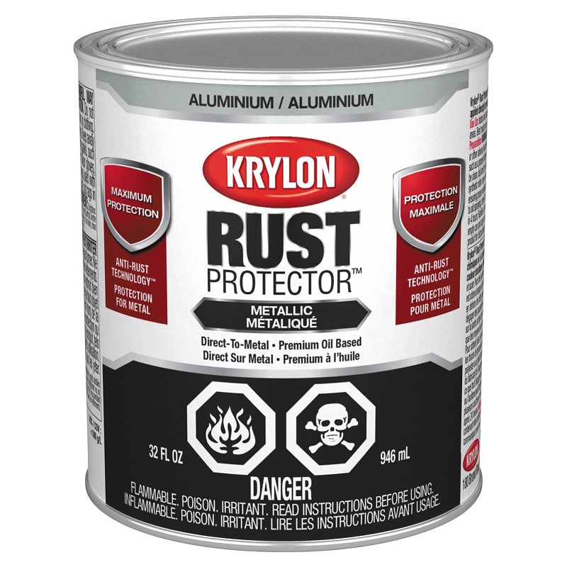 Krylon Rust Protector 69212 Enamel Paint, Aluminum, 1 qt