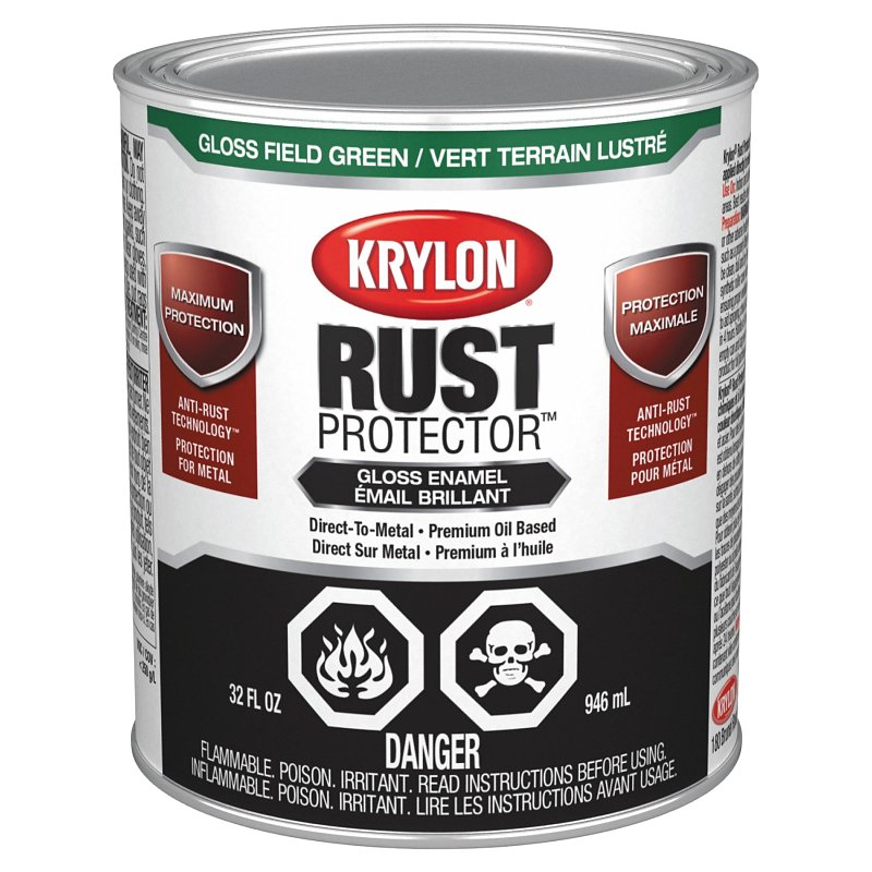 Krylon 469223000 Enamel Paint, Gloss, Green, 946 mL Can