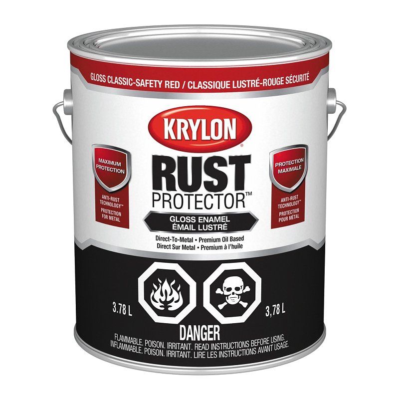 Krylon 69403 Oil-Based Enamel Paint, 3.78 l, Gloss, 125 sq-ft Coverage, 100 deg F Flash, 1 Specific Gravity