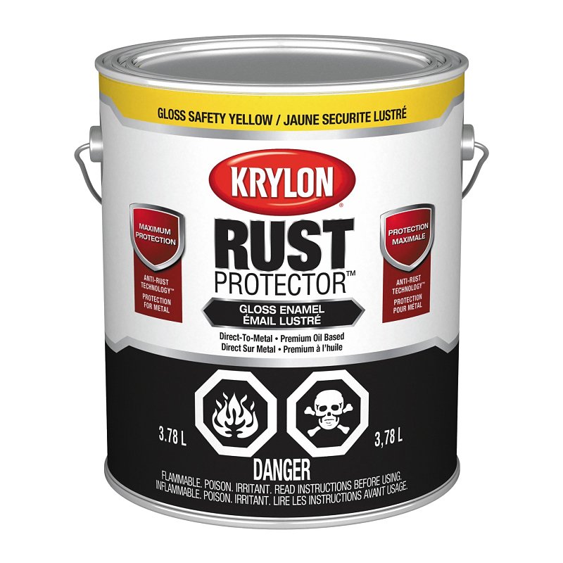 Krylon 69404 Oil-Based Enamel Paint, 3.78 l, Gloss, 125 sq-ft Coverage, 100 deg F Flash, 1.04 Specific Gravity