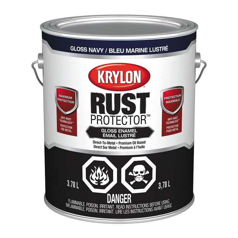 Krylon 469413000 Enamel Paint, Gloss, Navy, 3.78 L Pail