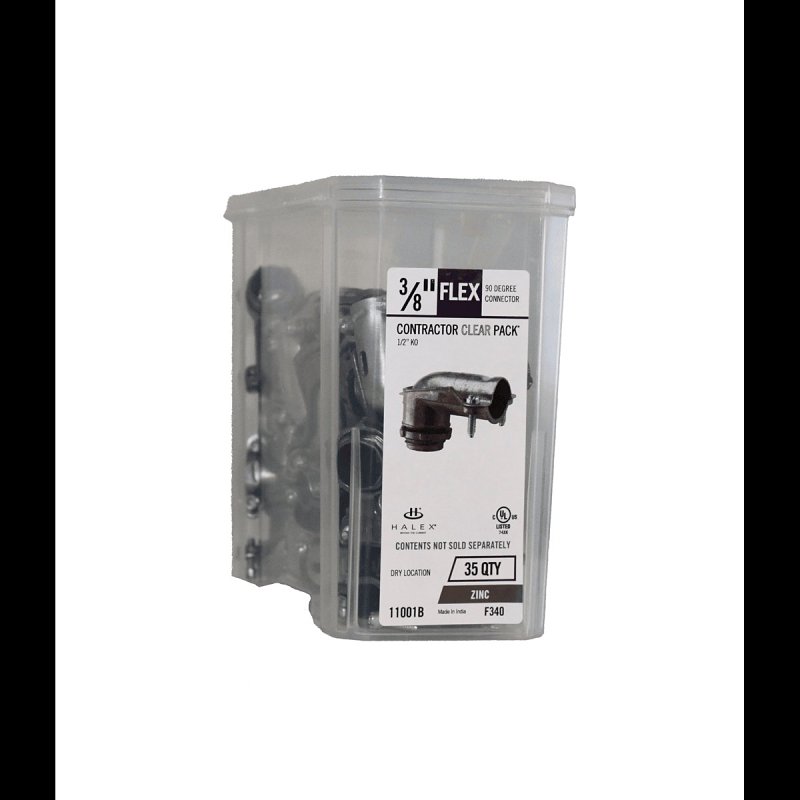 Halex 11001B Flex Connector, 3/8 in