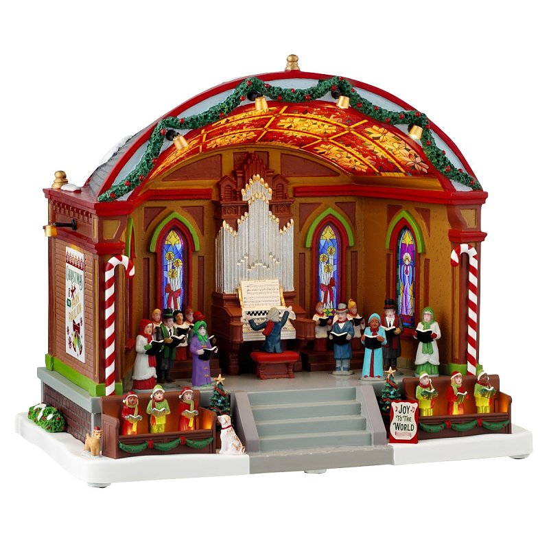 Lemax 45267 Christmas Decor, 9.65 in H, Christmas At The Park Pavilion, Resin, LED