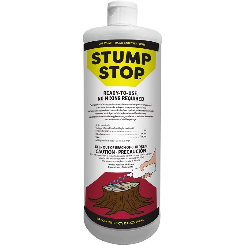 Stump Stop 77000 Weed Killer, Liquid, Clear/Light Yellow, 32 oz