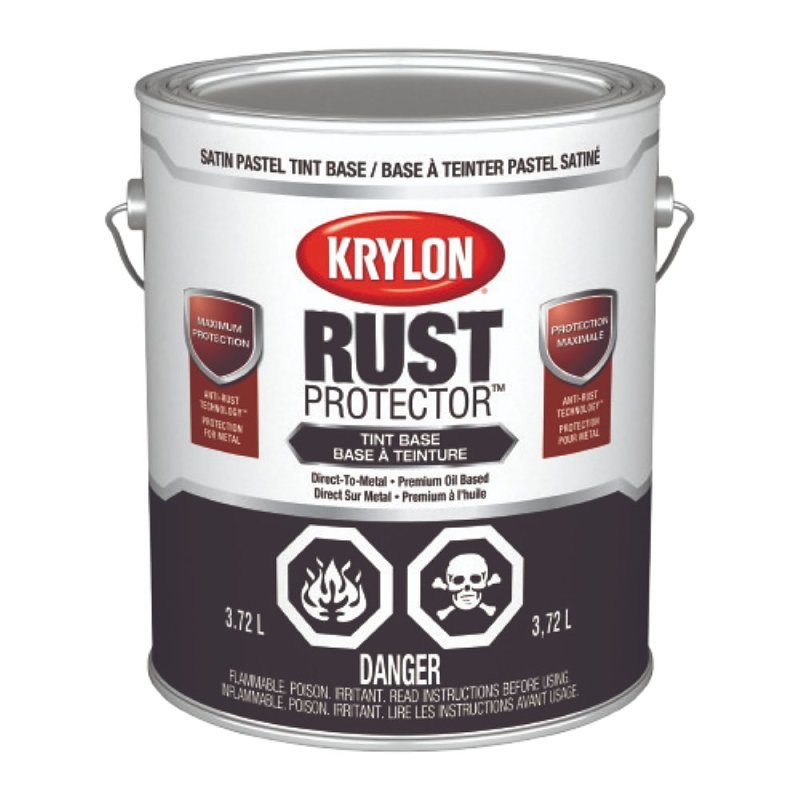 Krylon Rust Protector 469704008 Enamel Paint, Oil, Satin, Pastel Tint Base, 1 gal