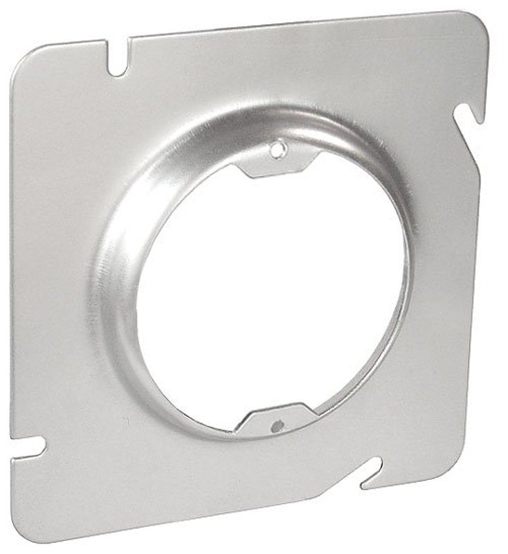 Southwire 72C3-UPC Square To Round Fixture Ring, 4-11/16 in W, Steel, Silver, Galvanized
