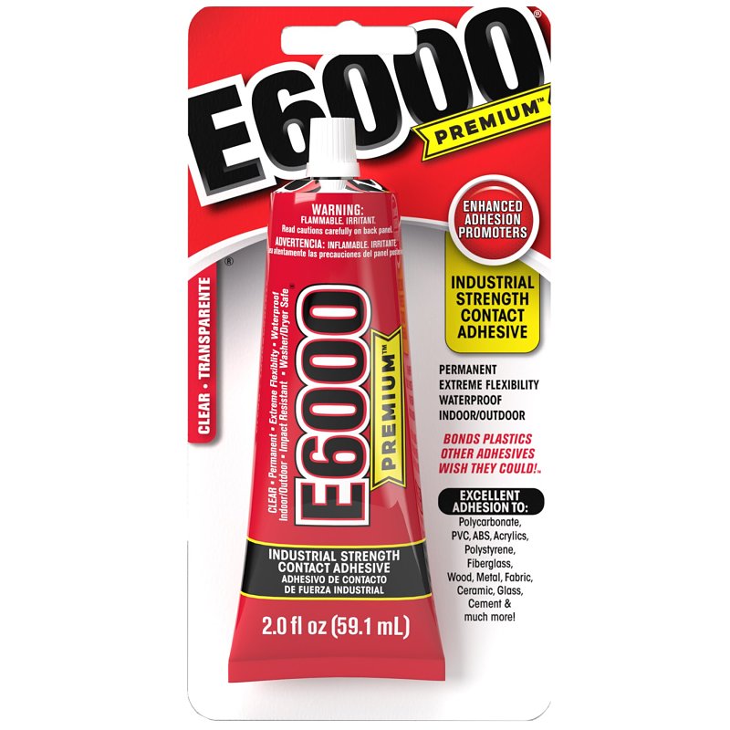 E6000 205201 Contact Adhesive, Clear, 2 fl-oz Tube