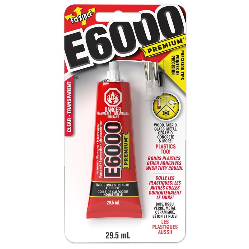 E6000 205100 Contact Adhesive, Clear, 1 fl-oz Tube
