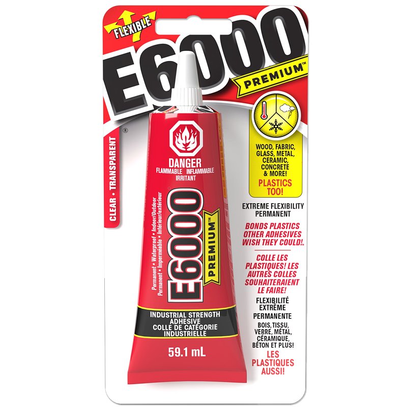 E6000 205220 Contact Adhesive, Clear, 2 fl-oz Tube