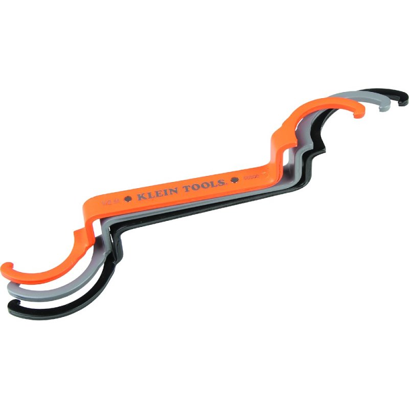 Klein Tools 50900R Locknut Wrench Set, 3-Piece, Carbon Steel, Specifications: 3.2 oz Weight