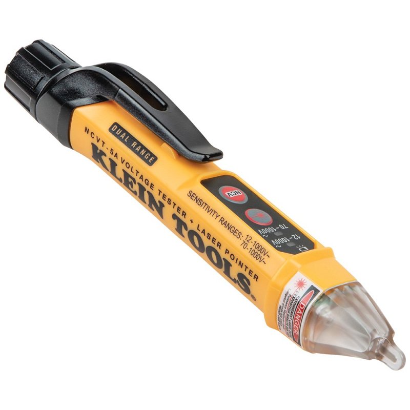 Klein Tools NCVT-5A Tester Pen with Laser Pointer, 12 to 1000 VAC, Functions: Voltage