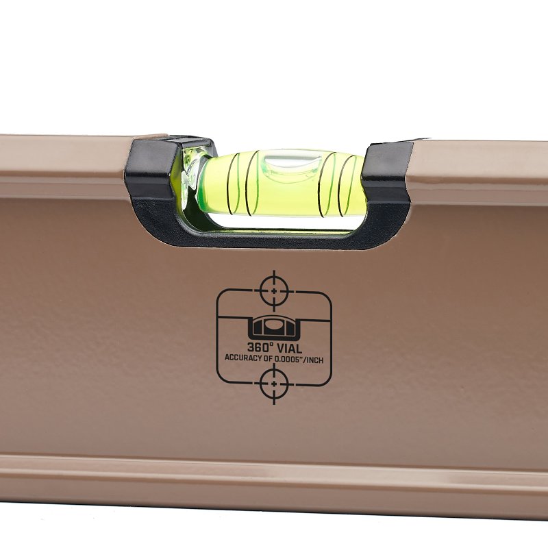 Spec Ops SPEC-LEVEL48 Box Beam Level with Bungee, 48 in L, 3-Vial, Aluminum, Black/Flat Dark Earth