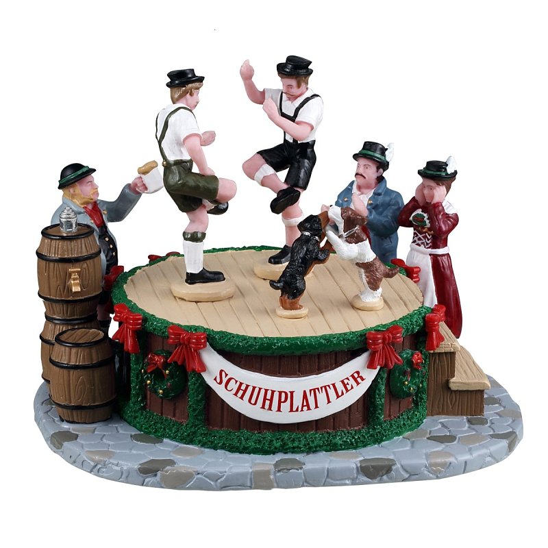 Lemax 53738 Christmas Decor, 4.09 in H, Leapin Lederhosen, Resin