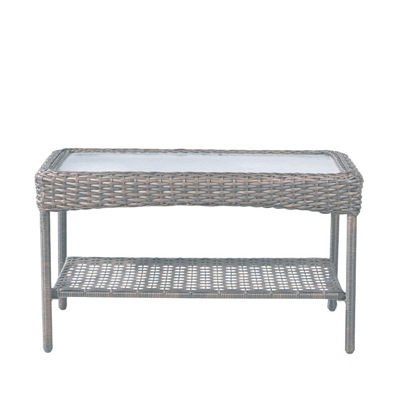 COFFEE TABLE STKG WICKER BROWN