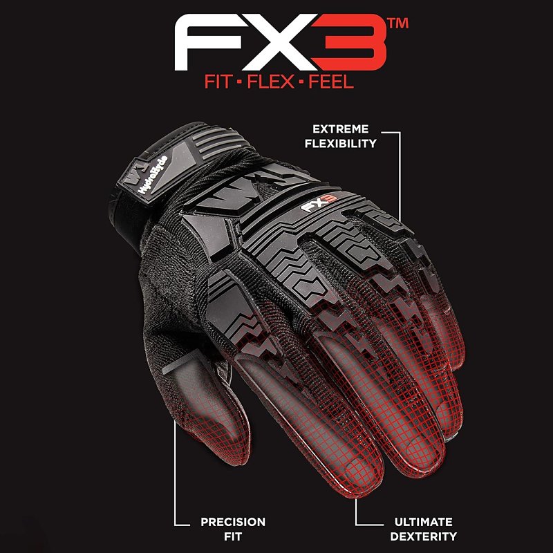 Wells Lamont FX3 7850L All-Purpose Work Gloves, Men's, L, Adjustable Cuff, Neoprene/Spandex/Synthetic Leather