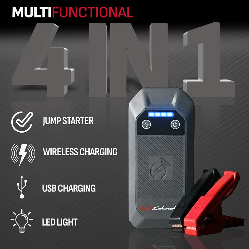 Schumacher SL1672 Jump Starter and Portable Power Pack, 12 V, 1000 A, Lithium-Ion Battery