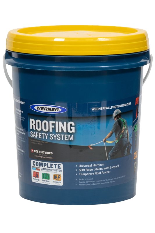 Werner K211 Series K211201W Roofing Safety System, 3-Piece, Multi-Color