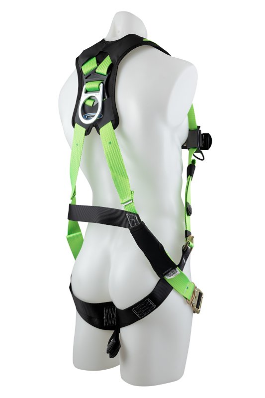 Werner H5130 Series H513002W Harness, One-Size, Polyester Webbing, Safety Green
