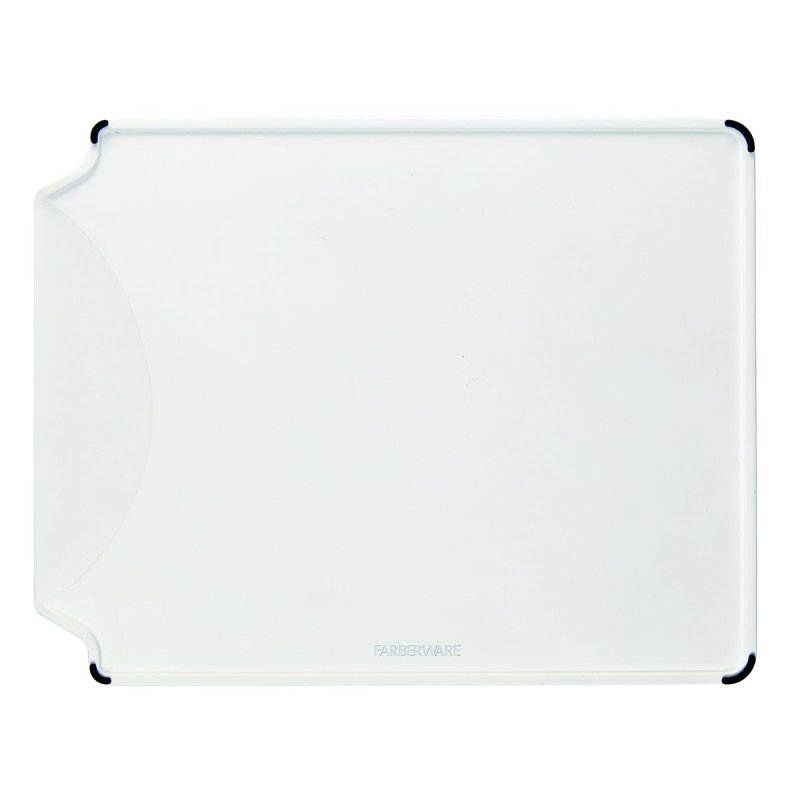 Farberware 5244321 Cutting Board, 14 in L, 11 in W, Plastic, White