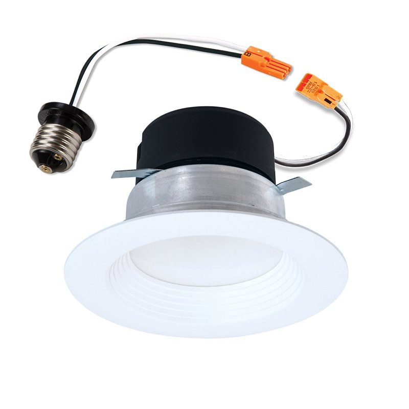 Halo LT4 Series LT4069FS1EWHR Downlight, 8 W, 120 V, LED Lamp, Plastic, Matte