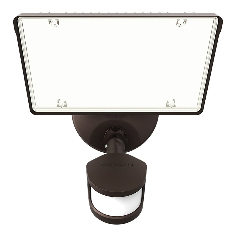 Halo TGS Series TGS5S401MSCB Security Flood Light, 120/277 V, 50 W, 1-Lamp, LED Lamp, Bright White, 4800 Lumens
