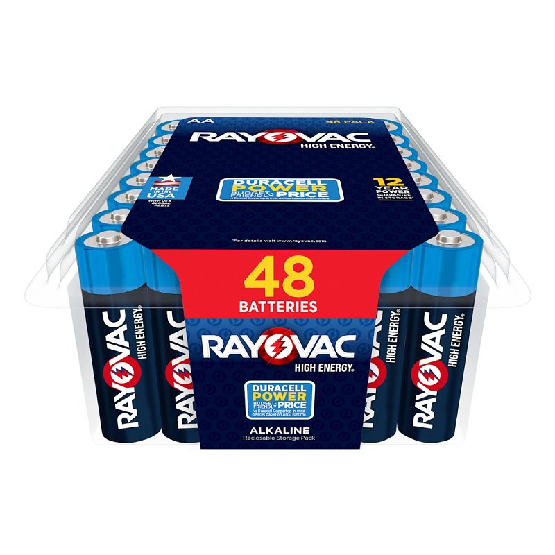 Rayovac 815-48PPK Battery, AA Battery, Alkaline