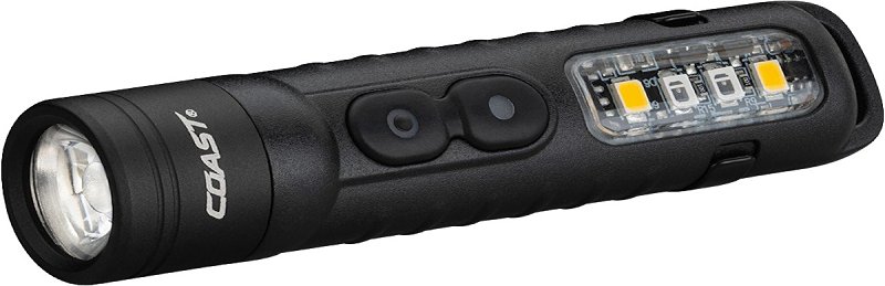 Coast 31126 Flashlight, Zithion Battery, LED Lamp, 16 Lumens Low, 120 Lumens Medium, 285 Lumens High, 500 Lumens Turbo