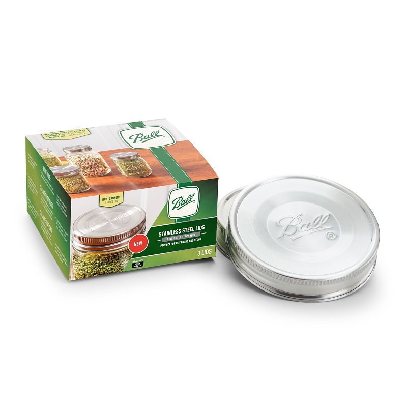 Ball 2176673 Non-Canning Lid, Wide Mouth, Stainless Steel