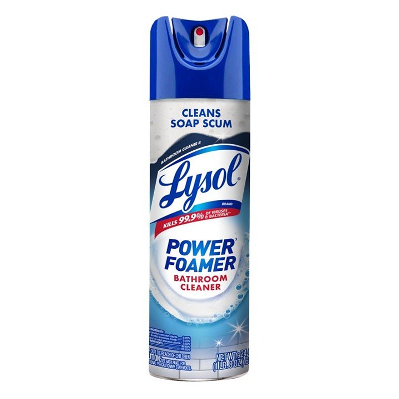 Lysol 19200-02569 Bathroom Cleaner, 24 oz Can, Foam, Original, White