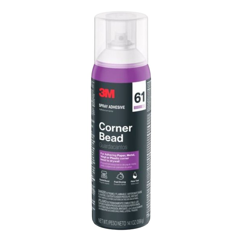 3M 61-NAT Drywall Corner Bead Adhesive, Colorless, 14.1 oz Can