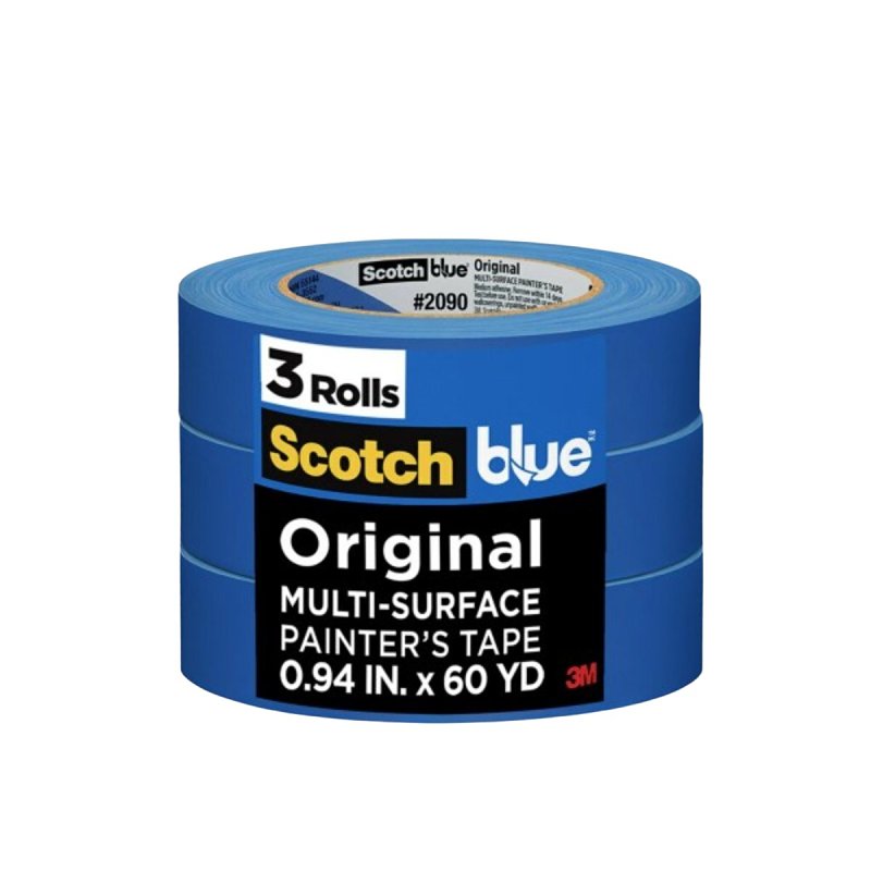 ScotchBlue 2090-24EC3 Painters Tape, 60 yd L, 0.94 in W, Blue
