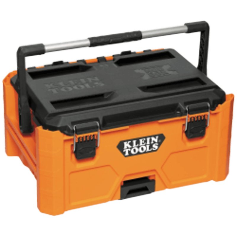 Klein Tools MODbox 54803MB Medium Toolbox, 1.4 cu-ft, Polymer, Orange, 22 in L x 15.5 in W x 11.7 in H Outside