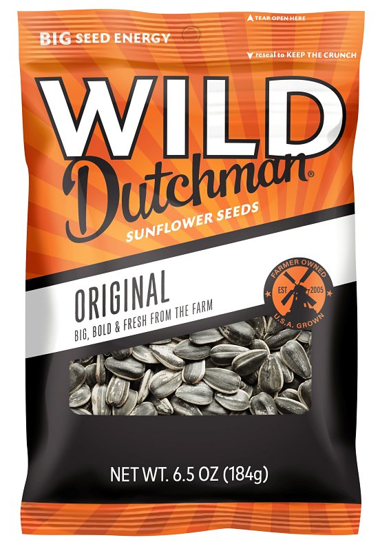 WILD Dutchman 50112 Roasted Sunflower Seed, Original Salted, 6.5 oz Bag